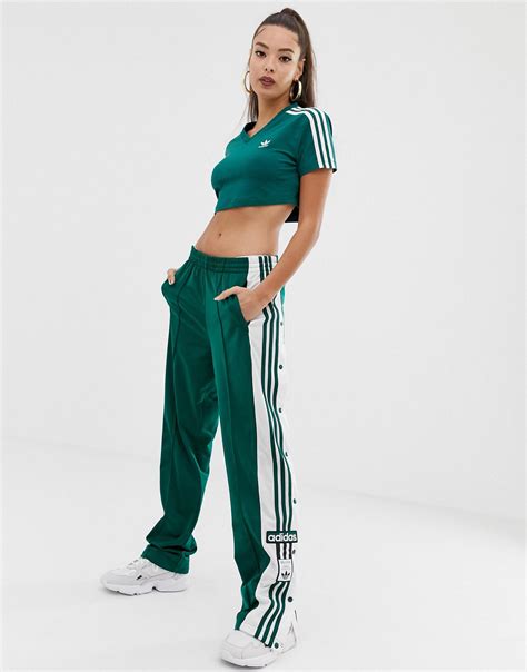 adidas broek groen met roze strepen|Adidas trainers broek.